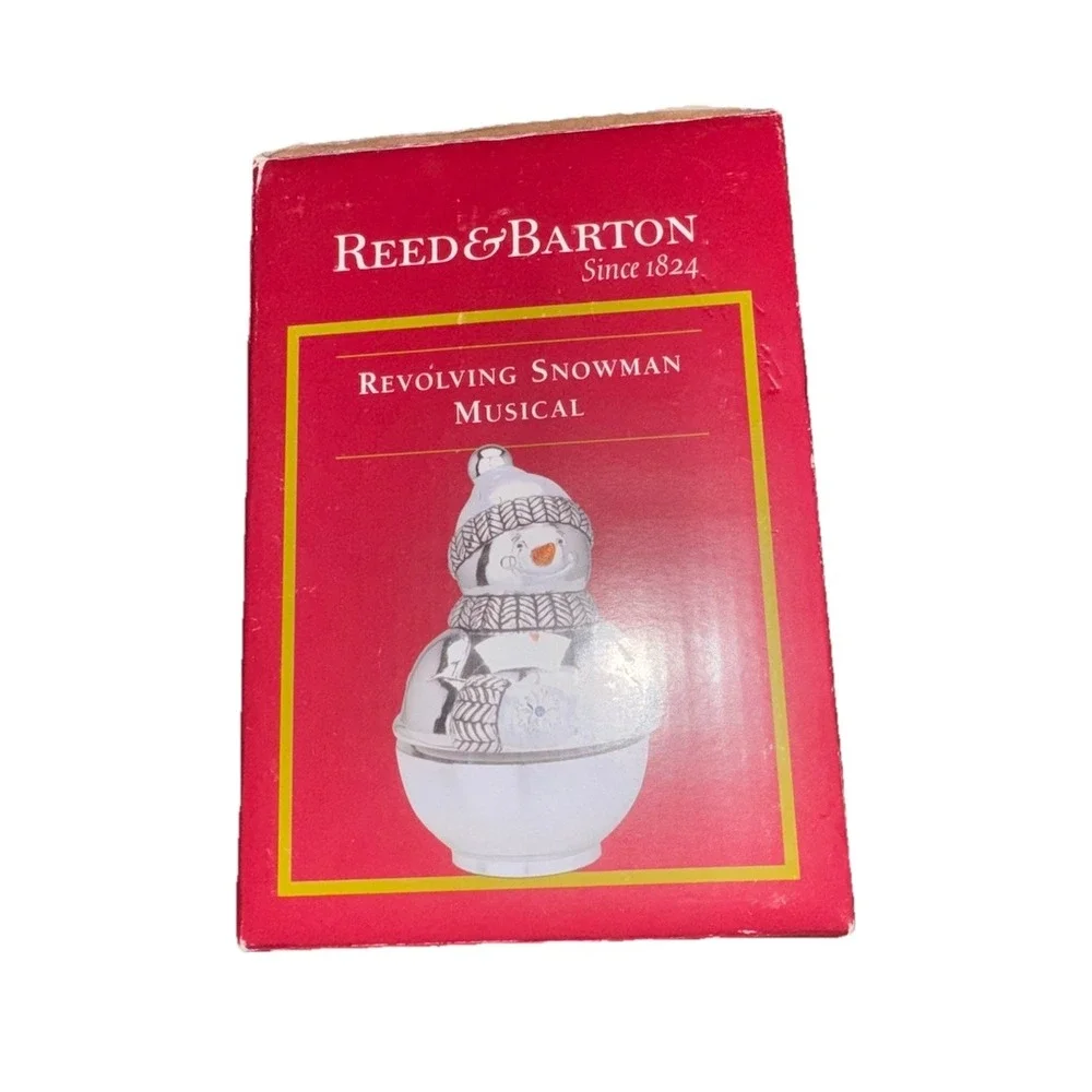 Reed & Barton 2024 Vintage Christmas Snowman Musical figurine 896416